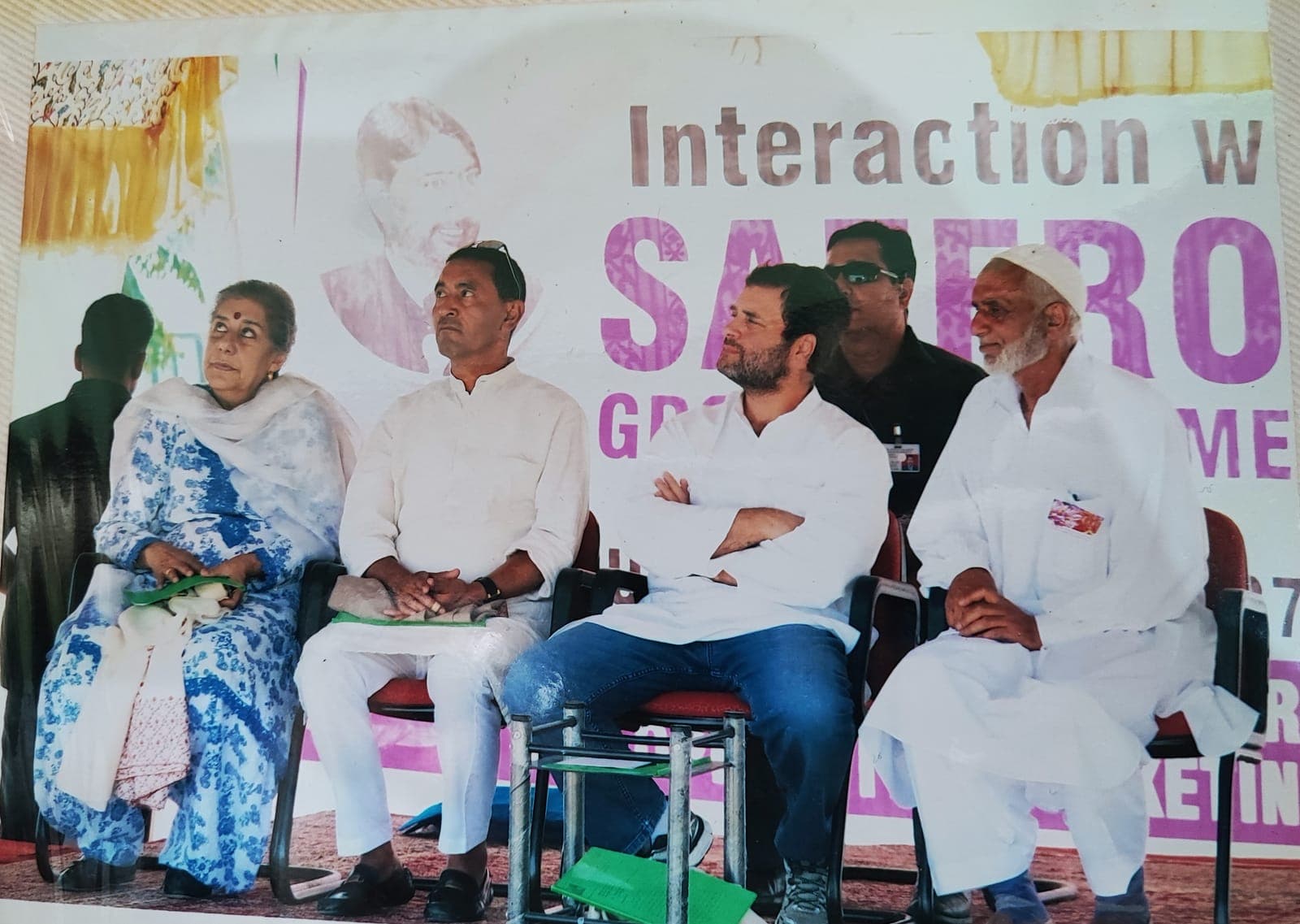 Our elder with Rahul Gandhi at a saffron growers' interaction